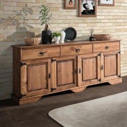 Rustic Sideboard Wax Finish 3G+4P 045016 - Aparadores