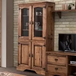 Rustic Tall Showcase Wax Finish 045083 - Elementos