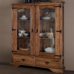 Rustic Display Case with Waxed Finish 045026 - Elementos