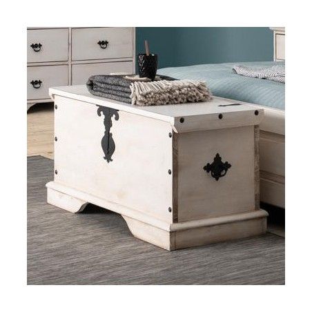 Rustic chest Old White 095070 - Auxiliar