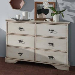 Rustic Chest of Drawers Old White 095032 - Cómodas