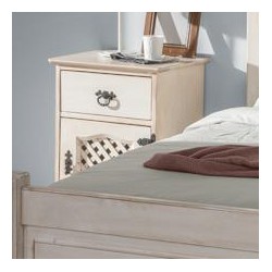 Rustic Bedside Table Old White 095036 - Mesas de Cabeceira