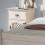 Rustic Bedside Table Old White 095036