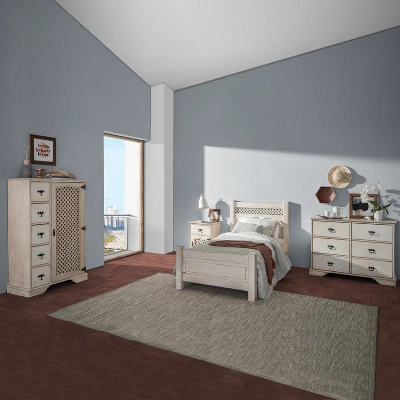 Cama Juvenil Rústica Branco Velho 095047 - Camas