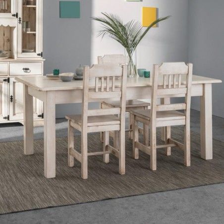 Rustic Table Old White 095053 - Mesas de Sala