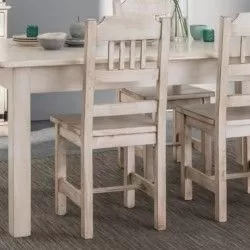 Old White Rustic Country Chair 095064 - Cadeiras Sala Jantar