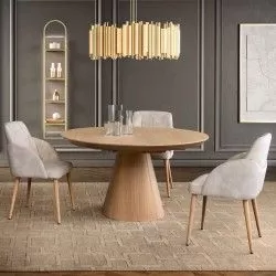 Extendable Dining Room Table Round Corvo 05 - Mesas de Sala