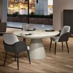 Extendable Dining Room Table Round Corvo 06 - Mesas de Sala