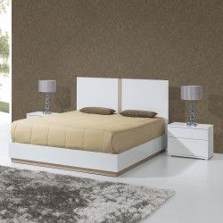 Double bed Chiado White / Oak - Camas