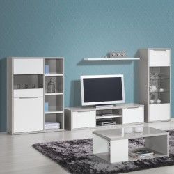 Base TV Viena Cinza Branco - Estantes
